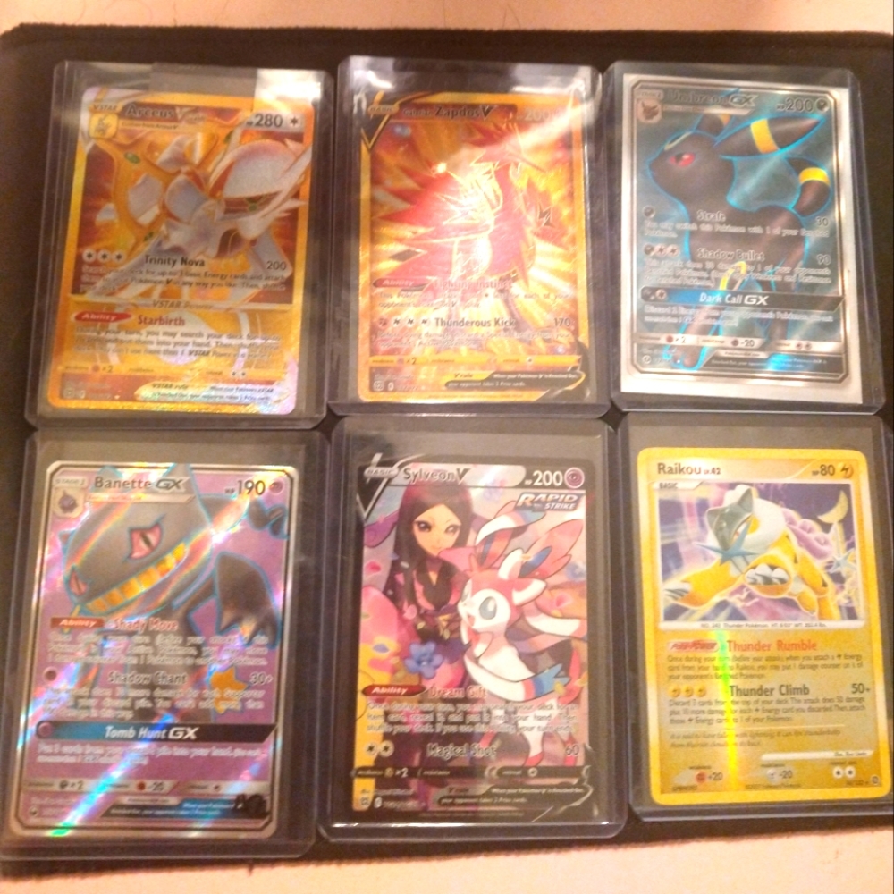 A six card lot from modern to vintage